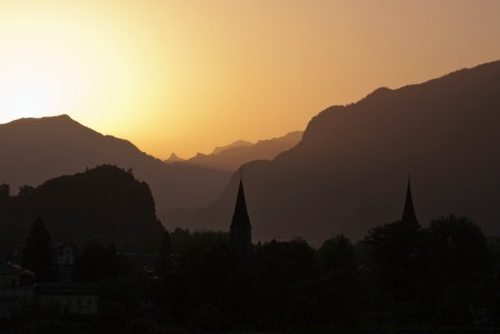 インターラーケンの夕景