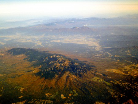 機上より見た八ヶ岳